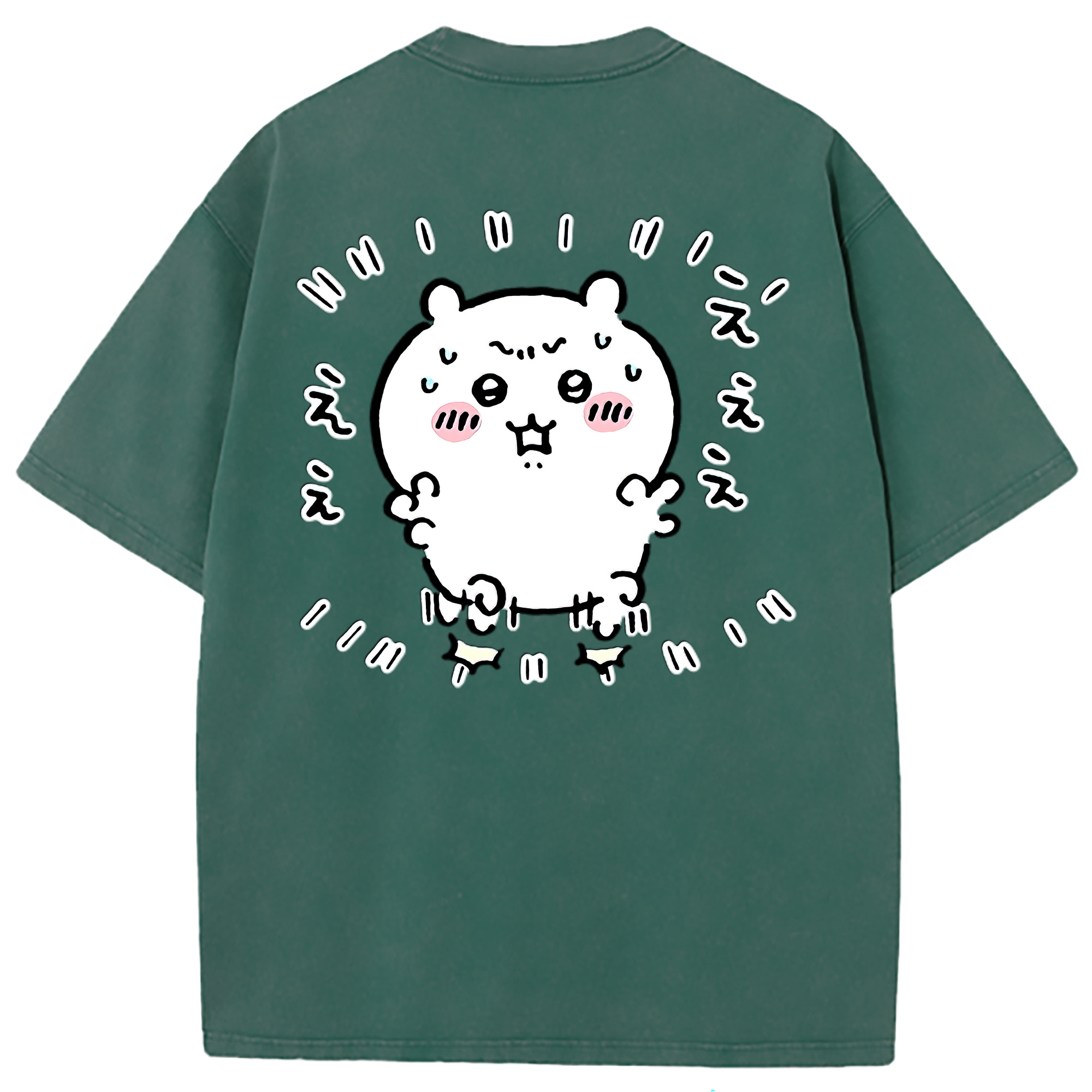 （画像用） ちいかわ ちいかわ Chii-kawa chiikawa 綿100% ヴィンテージ風 半袖Tシャツ（背面プリント）